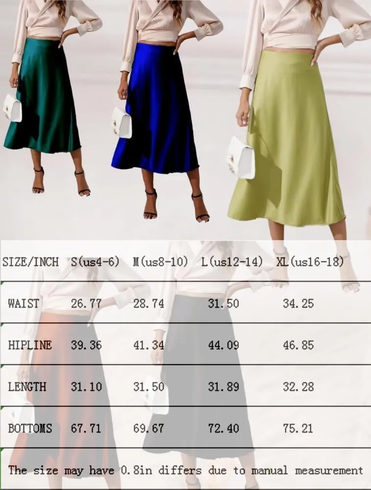 Womens Maxi Midi Satin Skirt for Women Wedding Guest Dresses Winter Party Silk Elegant High Waisted Long Skirts 2025