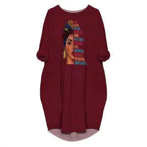 Women's Plus Size Dresses African Print Midi Dresses Long Loose Sundresses