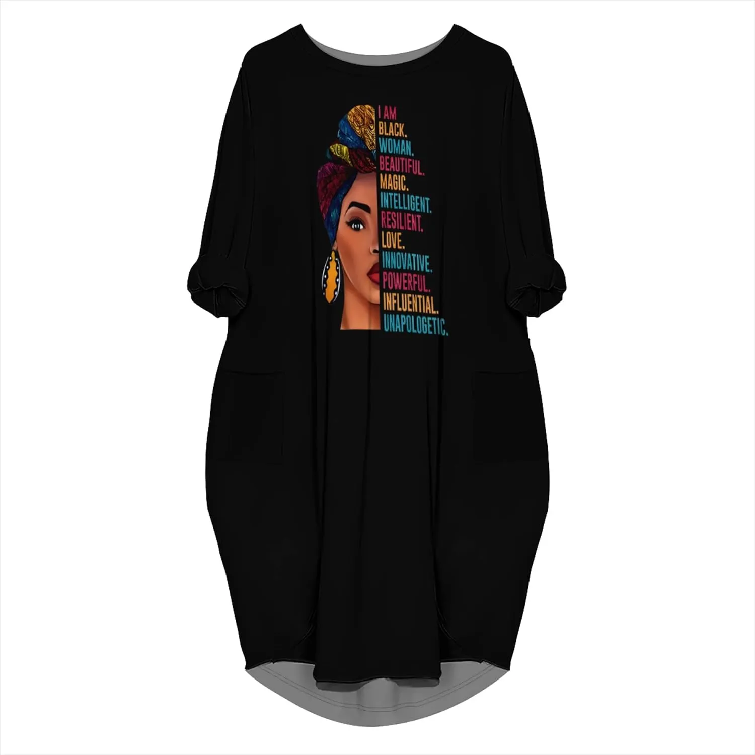 Women's Plus Size Dresses African Print Midi Dresses Long Loose Sundresses