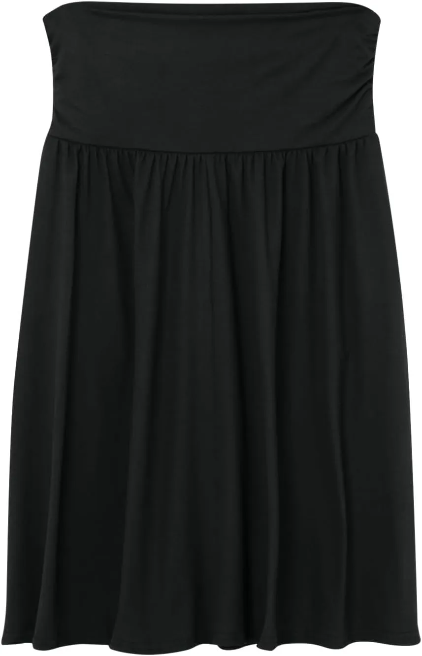 Women's Skirts Skirts for Women Regular and Plus Size Skirt with Pockets Below The Knee Length Ruched Flowy Midi