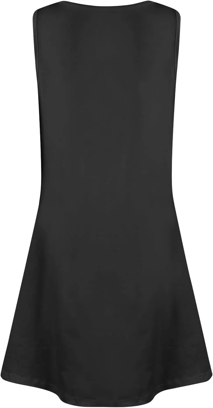 Women's Sleeveless Casual Summer Dress with Pockets Loose Fit A-Line Summer for Beach, Vacation, and Daily Wear