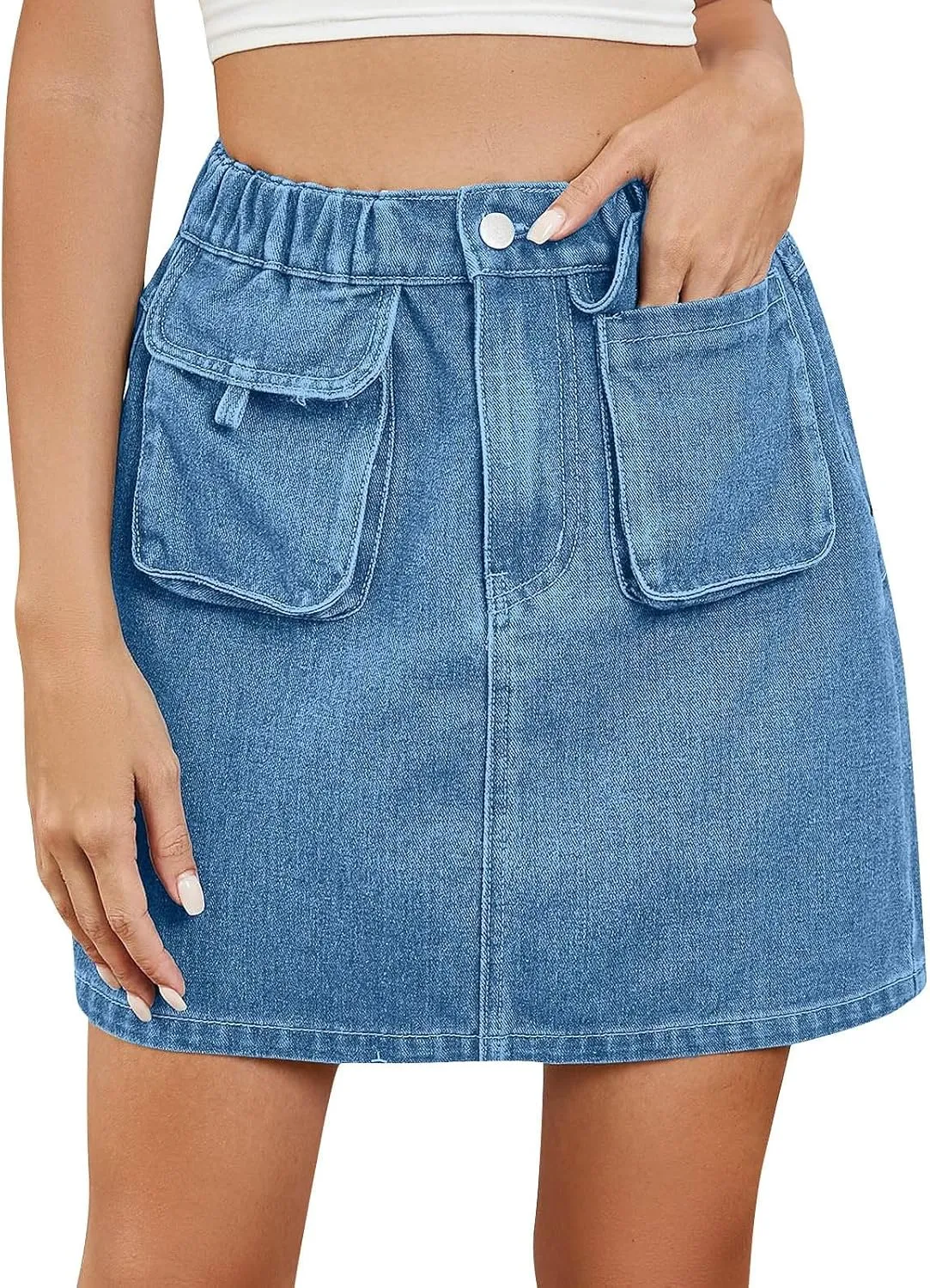 Women's Summer Casual Denim Y2K High Waist Work Skirts
