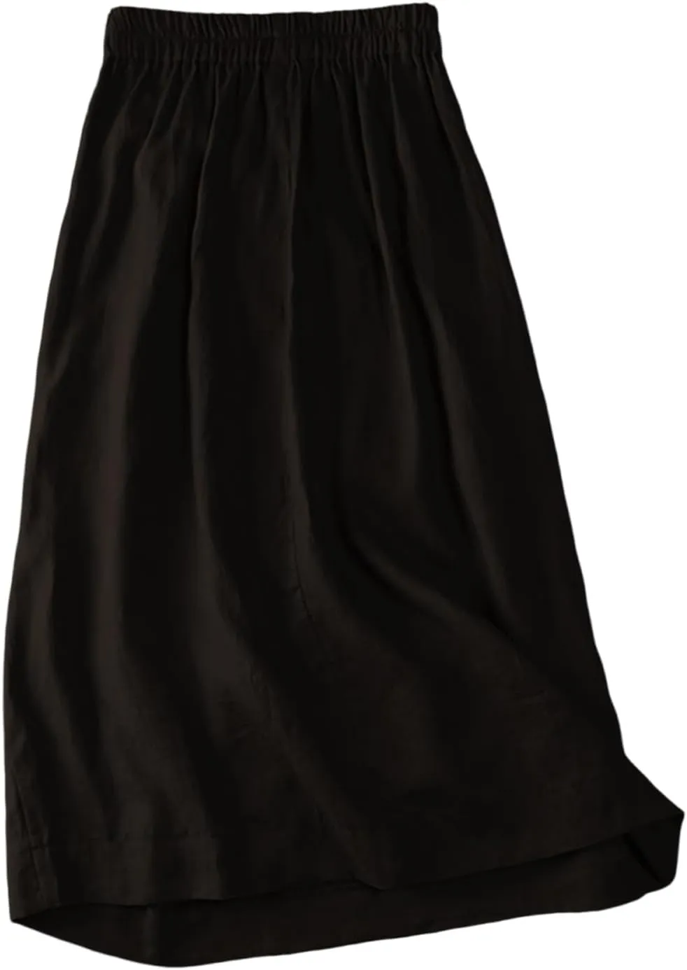 Women's Summer Elastic Swing Midi A Line Skirt Button Front High Waist Skirts Casual Trendy Beach Western Skirts