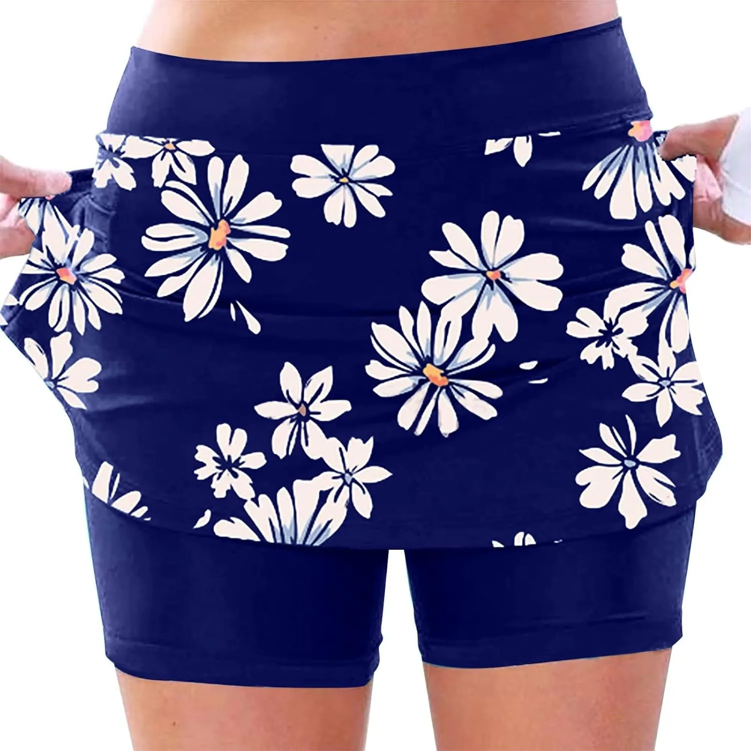 Womens Summer Tennis Skirts with Shorts Underneath, Pickleball, Athletic, Workout and Golf Skorts with Pockets