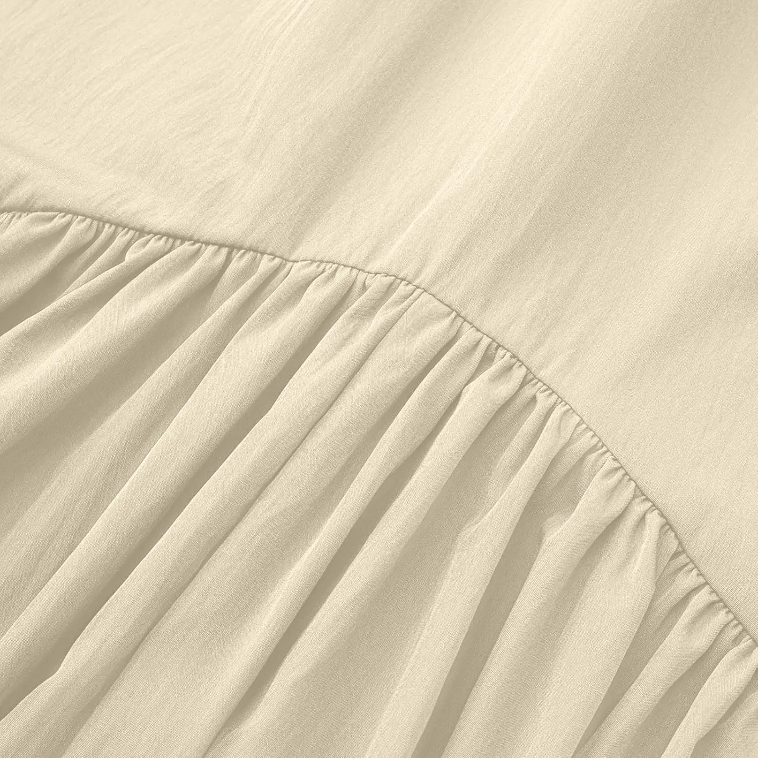 Womens Summer Vacation Beach Maxi Skirts Elastic High Waist Tiered Skirt A Line Ruffle Swing Long Dress