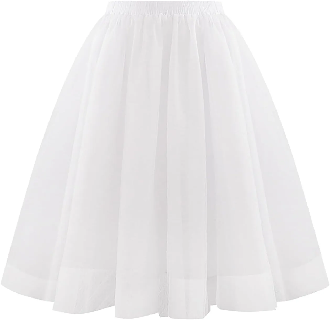 Women's Sundresses Summer Casual Loose Trendy Elastic High Waist Solid Color Party Dance Fluffy Mesh Tulle Skirts 2025, S-2XL