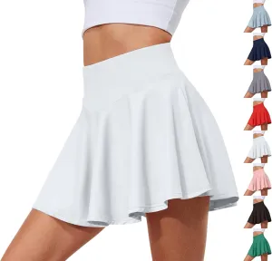 Women's Tennis Skirt with Pockets Summer Athletic Skorts High Waisted Y2K Golf Skirt with Shorts Underneath