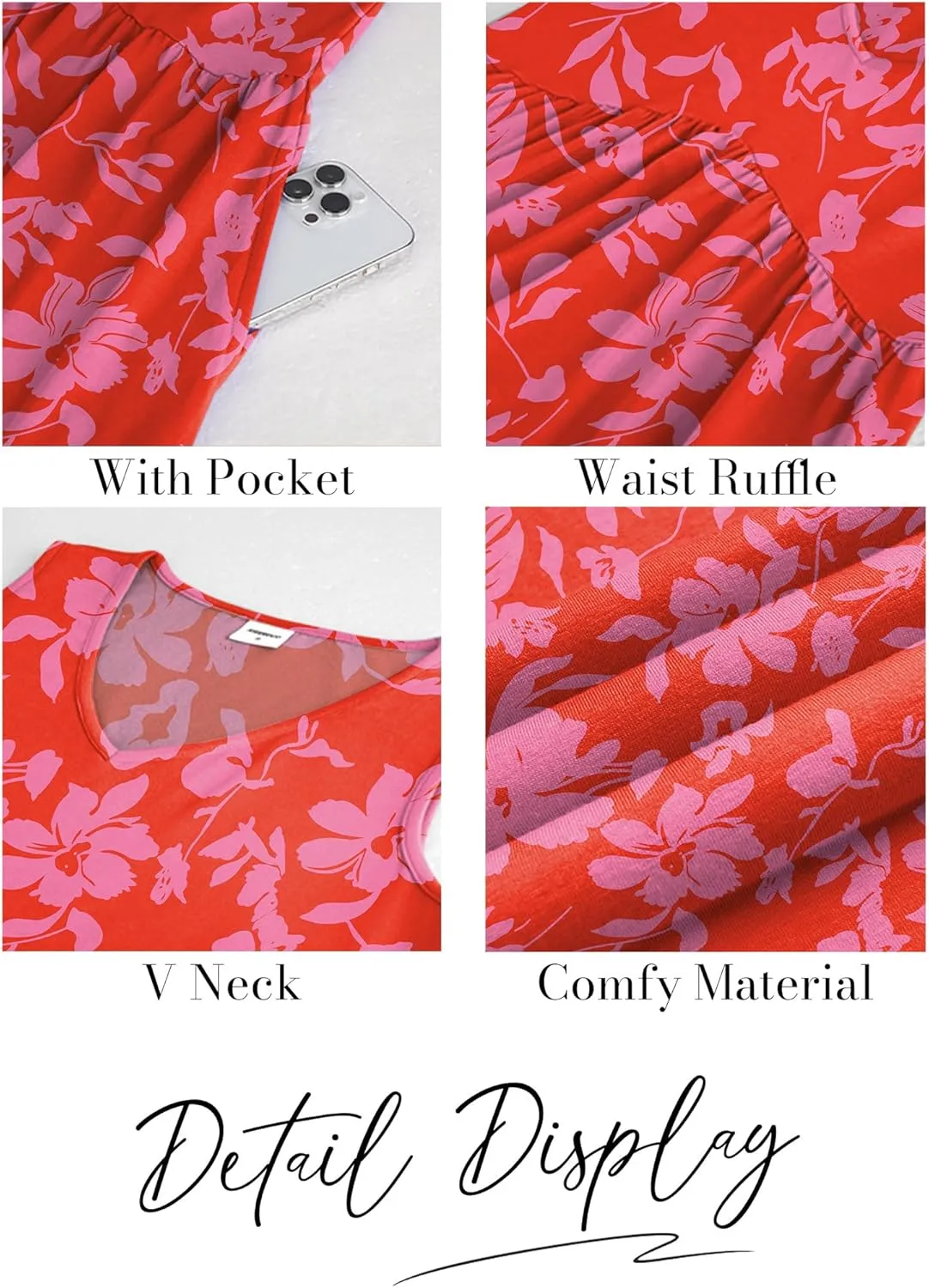 XIEERDUO Summer Dresses for Women 2025 Casual Dress V Neck Swimsuit Coverup Beach Vacation Clothes Fashion