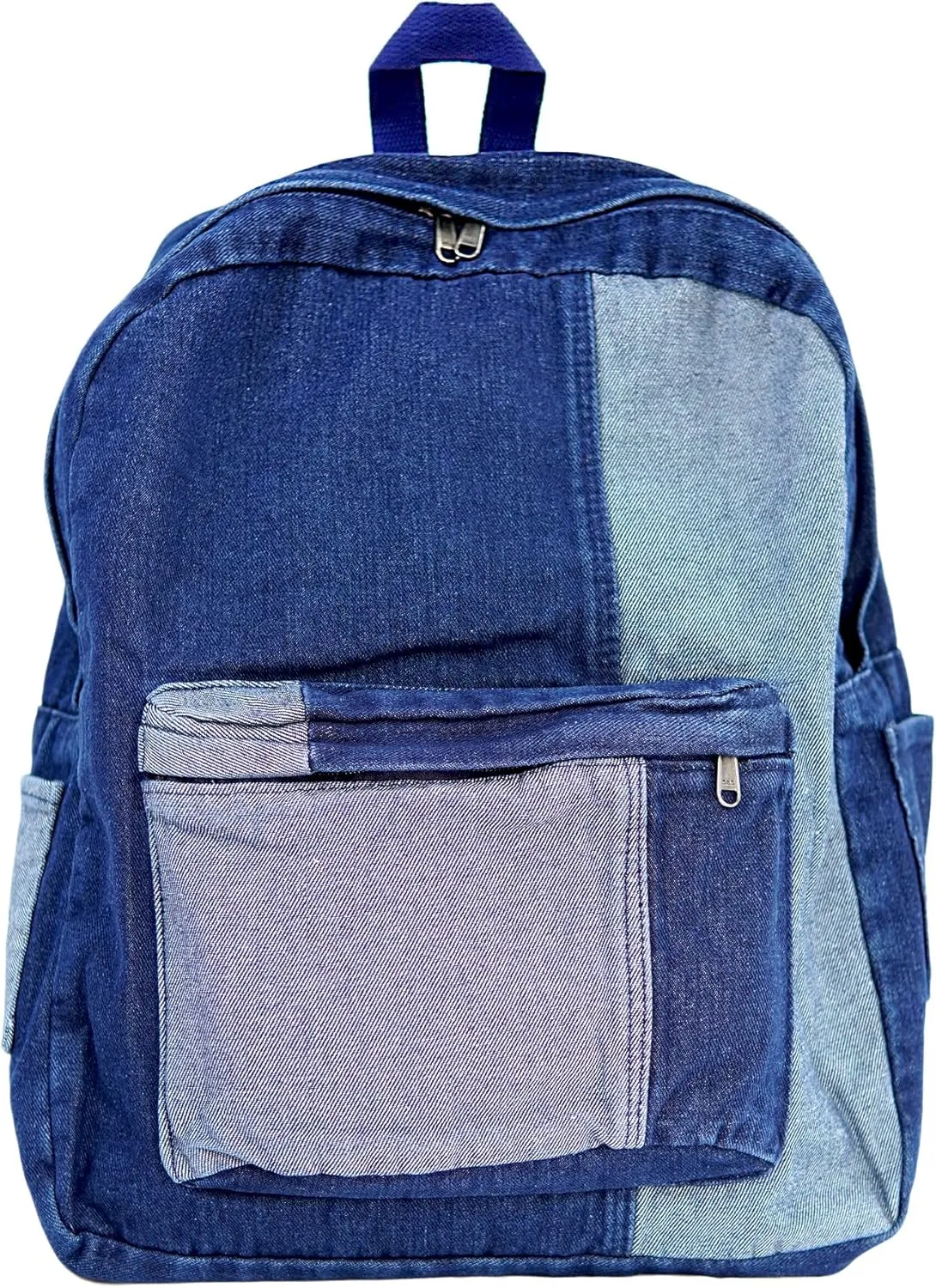 YunZh Denim Backpack Casual Style Lightweight Jeans Backpacks Classic Retro Travel Daypack