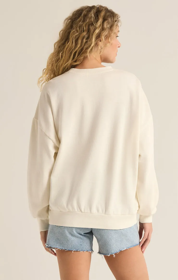 Z-Supply LE PARADIS SUNDAY SWEATSHIRT - SEA SALT